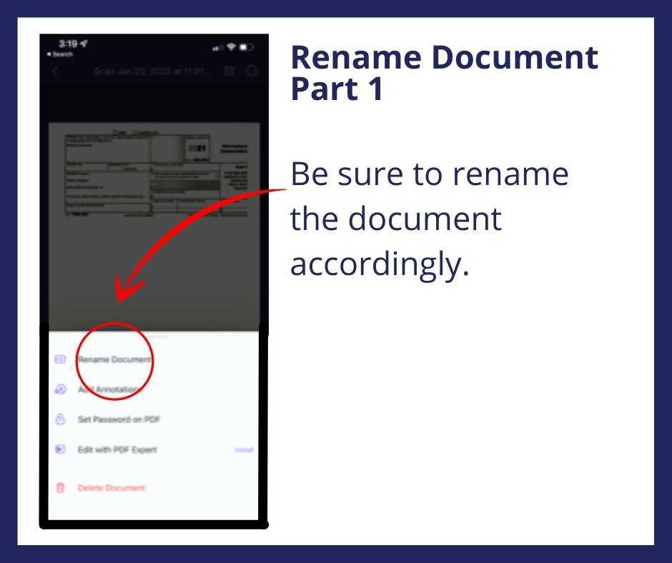 Rename Document Part 1 - Be sure to rename the document accordingly.
