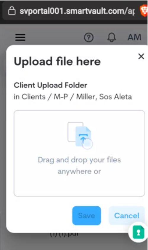 Step 9: Upload the pdf files in Smart Vault