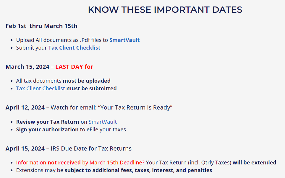 Know these important tax dates